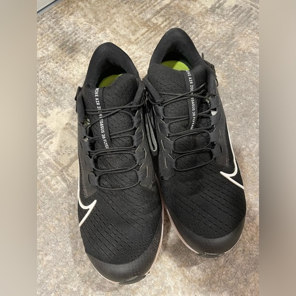 Nike Air Zoom Pegasus 38 Black & White Side Zip Velcro Closure Women’s Size 9 - Picture 5 of 15